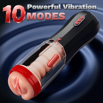 ROKA- 5 Thrusting Modes 10 Vibration Suction One-Touch Boost Male Masturbator for Progressive Stimulation